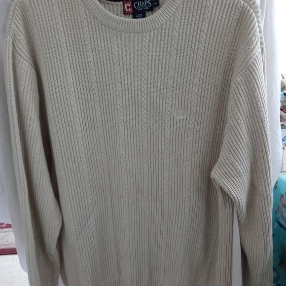 Chaps Mens sweater large grey - Picture 1 of 3